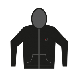 Zip Hoody 'O' Embroidery - Unisex